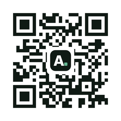 QR normal con un logo pequeño en el centro